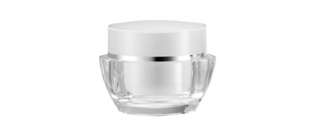 Barattolo ovale in acrilico da 50ml - Imballaggio VDA-50-D Lily Melody